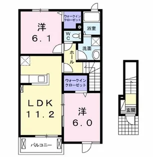 トルテ・ポワール壱番館【2階】の間取り