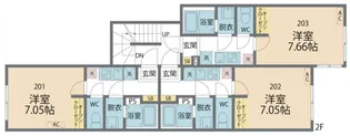 カインドネス辻堂North【2階】の間取り