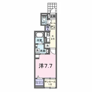 ベルファニー ショウワ B【1階】の間取り