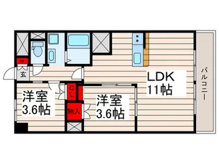 清澄ハイツ【14階】の間取り