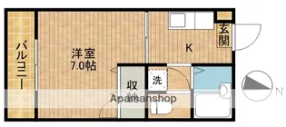 ユイット・ベルピエル【2階】の間取り