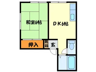 グリーンハイツ山本A棟【1階】の間取り