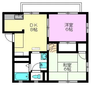 エクセル山崎A【2階】の間取り