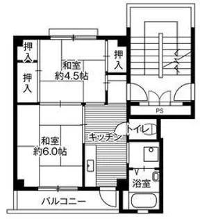 ビレッジハウス大島1号棟【1階】の間取り