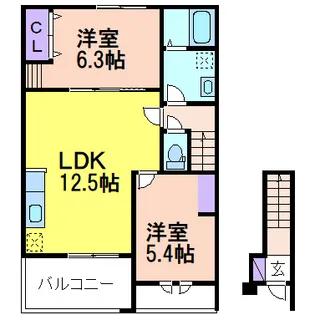 Tiara【2階】の間取り