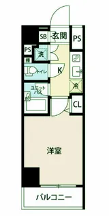 スカイコート北品川【4階】の間取り