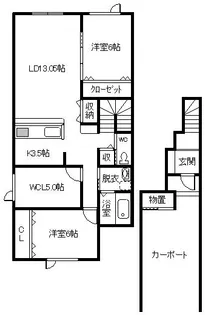 AmabileI【2階】の間取り