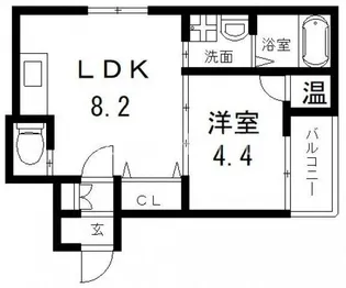プランドール巽北【2階】の間取り