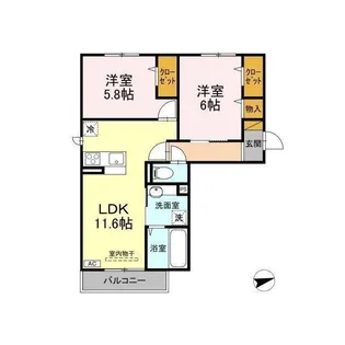 ワレアハレ【3階】の間取り