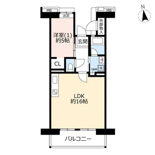 URコンフォール東鳩ヶ谷【8階】の間取り