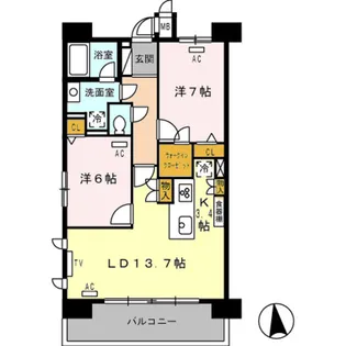 ロイヤルパークス西新井【3階】の間取り