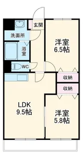 グランストーク松野【1階】の間取り
