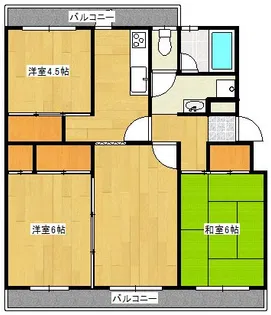 ユートピア城見【3階】の間取り