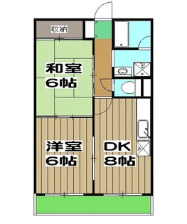 嵐山グリーンハイツ【6階】の間取り