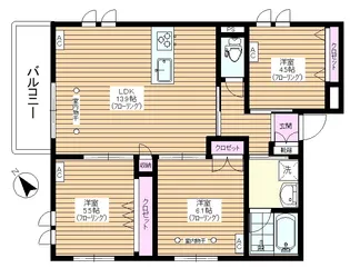 ビューネ上板橋【2階】の間取り