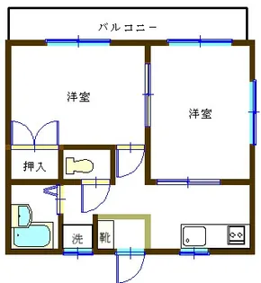 磯島コーポ【2階】の間取り