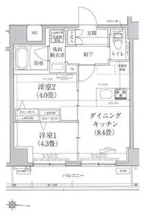 ティモーネグランデ錦糸町【3階】の間取り
