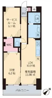 ソレアード茗荷谷【5階】の間取り
