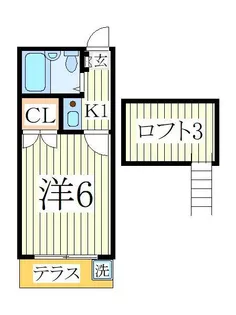レオパレス豊四季第10【2階】の間取り