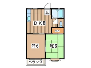 たけざわハイム【2階】の間取り