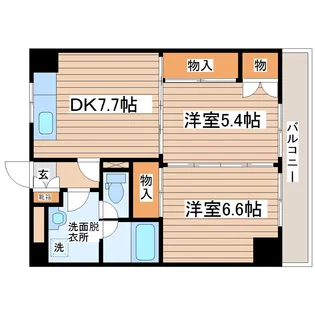Renato広瀬通【6階】の間取り