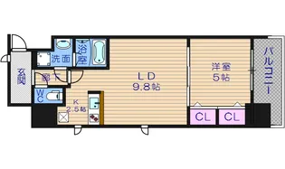 スプランディッド淀屋橋DUE【13階】の間取り