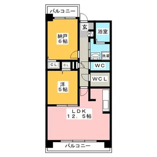グリシーヌ【1階】の間取り