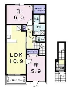 フェリーチェプレッソ佐沼【2階】の間取り