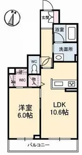 ラ プロスペリテ B棟【2階】の間取り