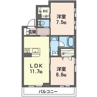 ティーエフ レジデンス【2階】の間取り