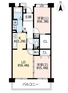 URプロムナード東伏見【3階】の間取り