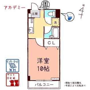 アカデミー【3階】の間取り