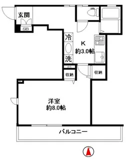 アクシス神楽坂【2階】の間取り