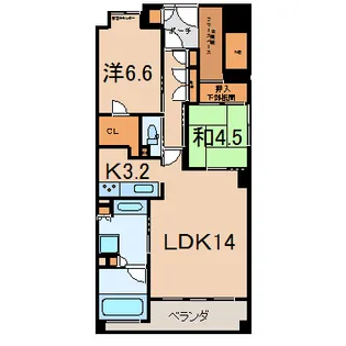 アデニウム湯河原【8階】の間取り