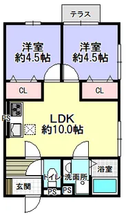 リニュエラ香里園町【1階】の間取り