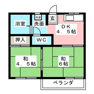 サニーレジデンス【2階】の間取り