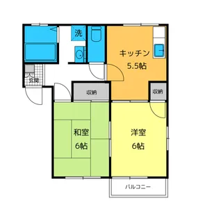シティハイム桔梗【2階】の間取り