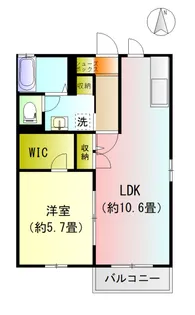 ラ・プランドール【1階】の間取り