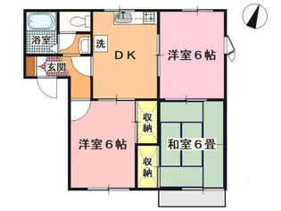 グリーンタウン泉A【1階】の間取り
