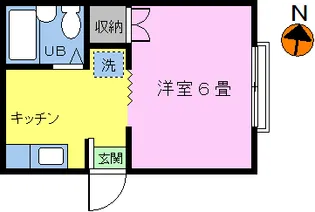 ヒルサイド玉川【2階】の間取り