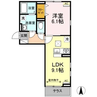 サンティエオジマ【1階】の間取り