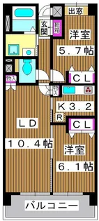朝日レジデンス【5階】の間取り