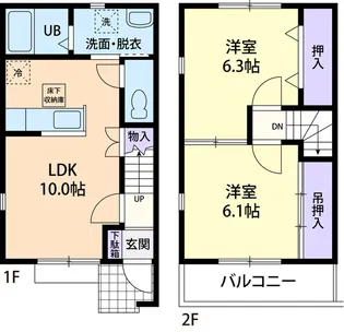 メゾネット佐倉 Bの間取り