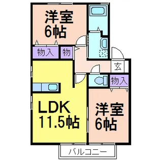 ラフォーレ・ポワールC棟【1階】の間取り