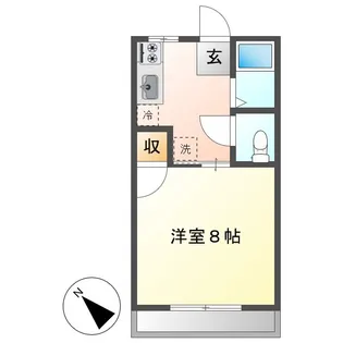 茶屋町エビスコーポ【2階】の間取り