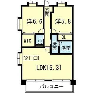 グラディート新町【4階】の間取り