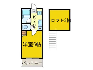 プレシャスハイツ武蔵中原A【2階】の間取り