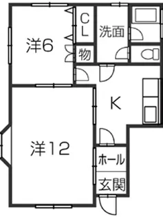 クレシェンテII【1階】の間取り