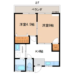 グリーンハイツ【2階】の間取り