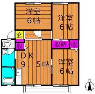 サンビレッジ新田 C【2階】の間取り